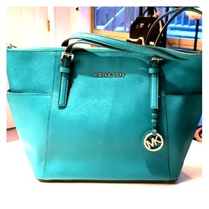 Michael Kors Turquoise Blue Tote Bag